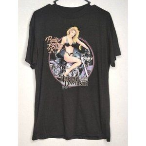 Rare Harley Davidson 3D Emblem T-Shirt 1989 Bike Week Daytona Beach Vintage